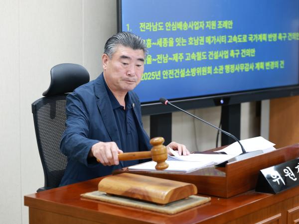제394회 임시회 안전건설소방위원회 회의